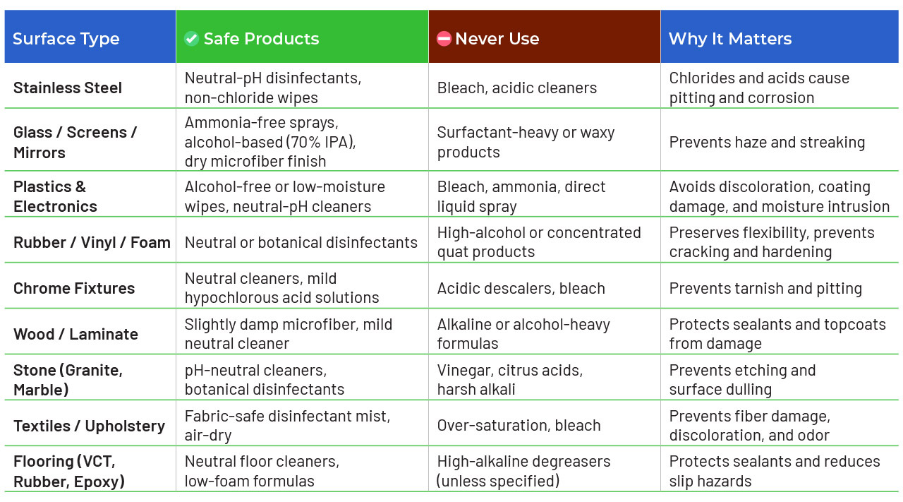 Surface Compatibility Reference Guide