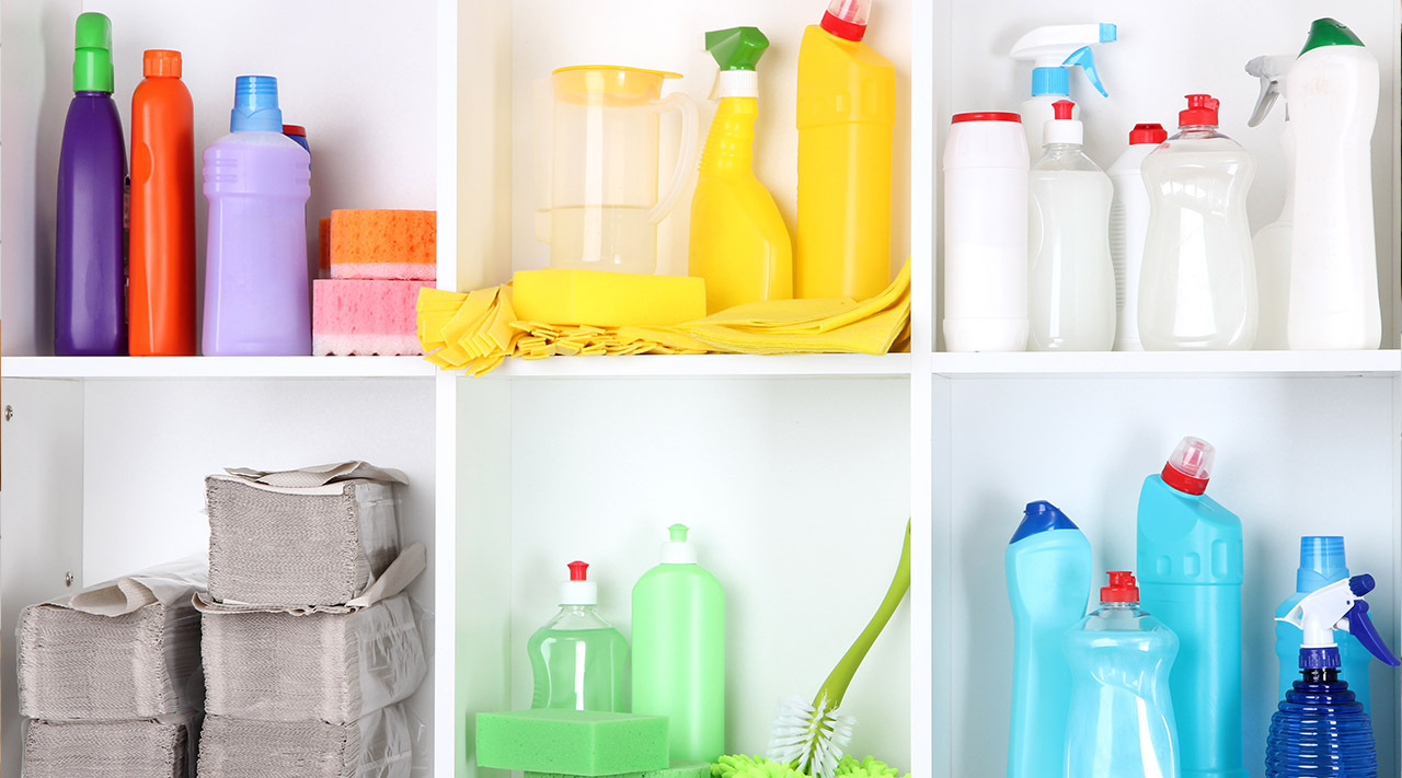cleaning supply storage