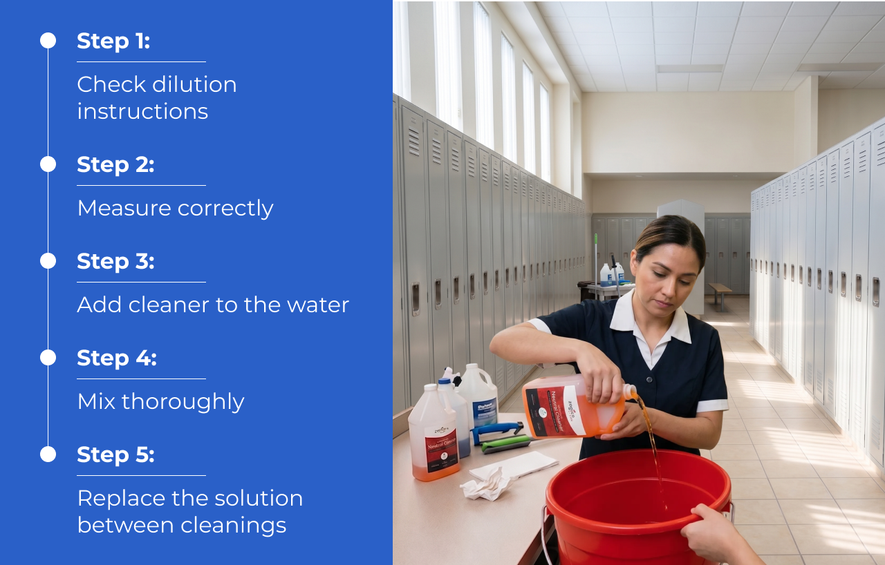 Step-by-Step Guide to Diluting Commercial Floor Cleaners Step-by-Step Guide to Diluting Commercial Floor Cleaners