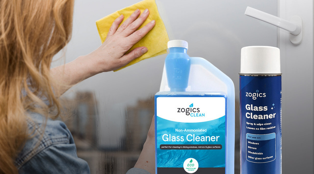 Zogics concentrated and spray glass cleaners Zogics glass cleaners