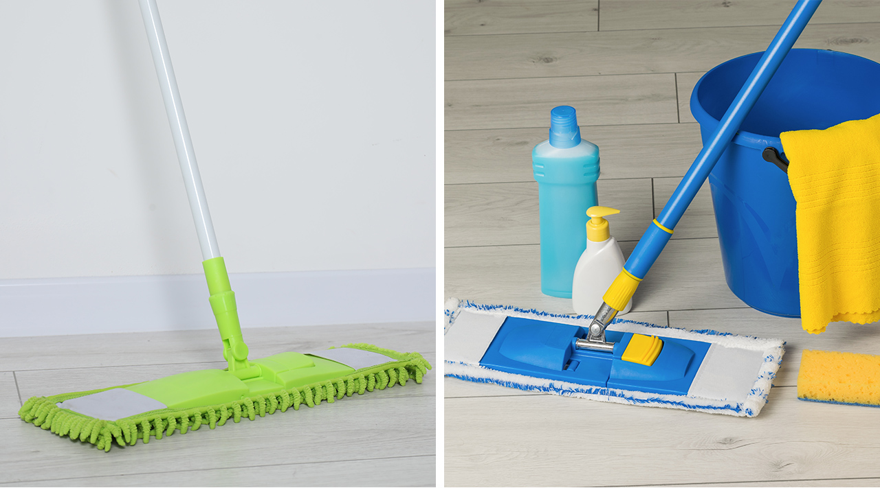 wet vs dry mopping